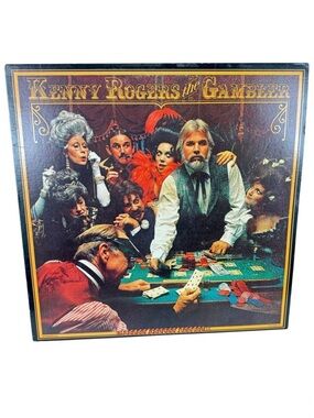 Vtg 1978 Kenny Rogers The Gambler‎ LP Vinyl Record Poster United Artists Records